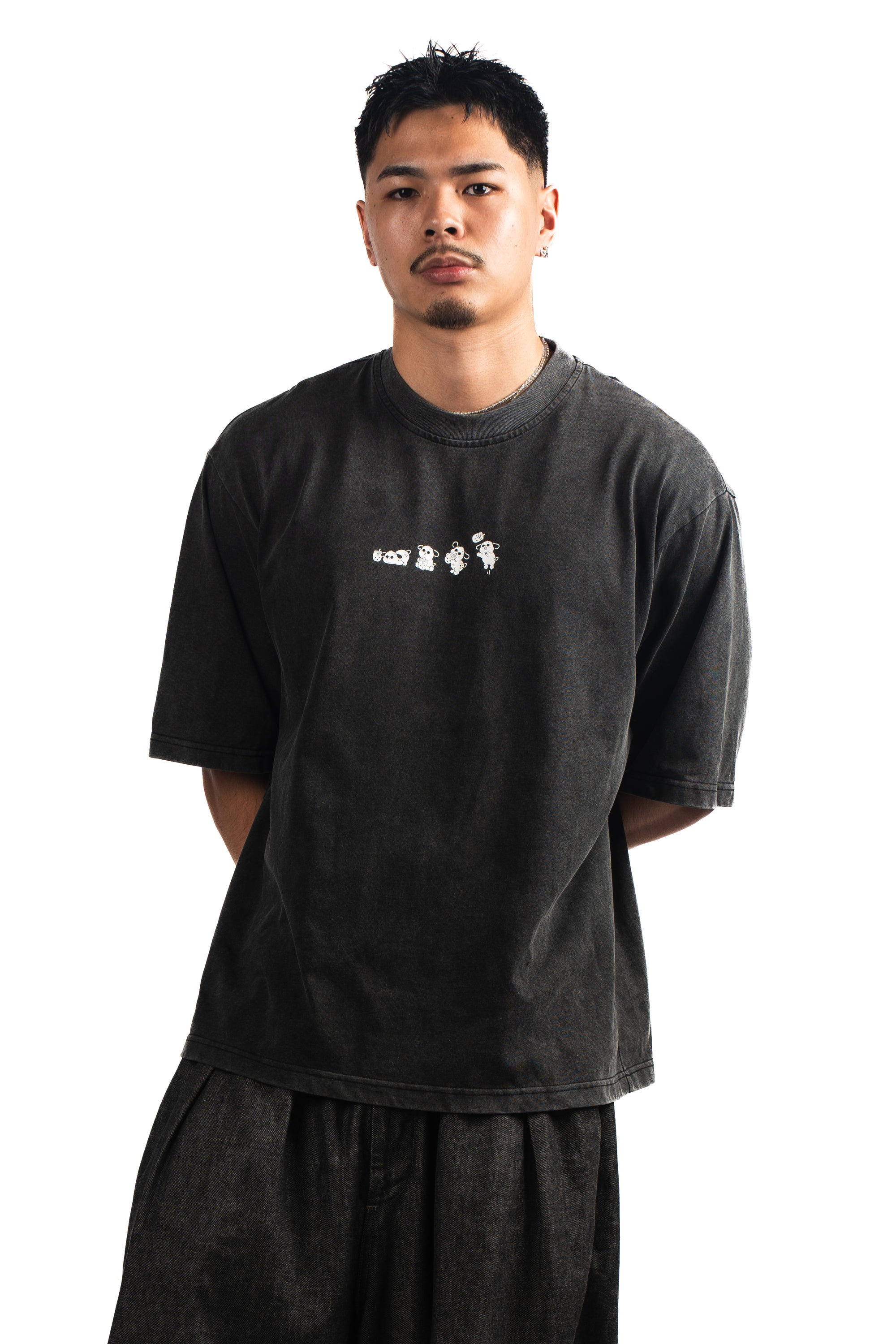 CABINET NOIR X BOBABOBA BLACK OVERSIZED SHIRT 260GSM