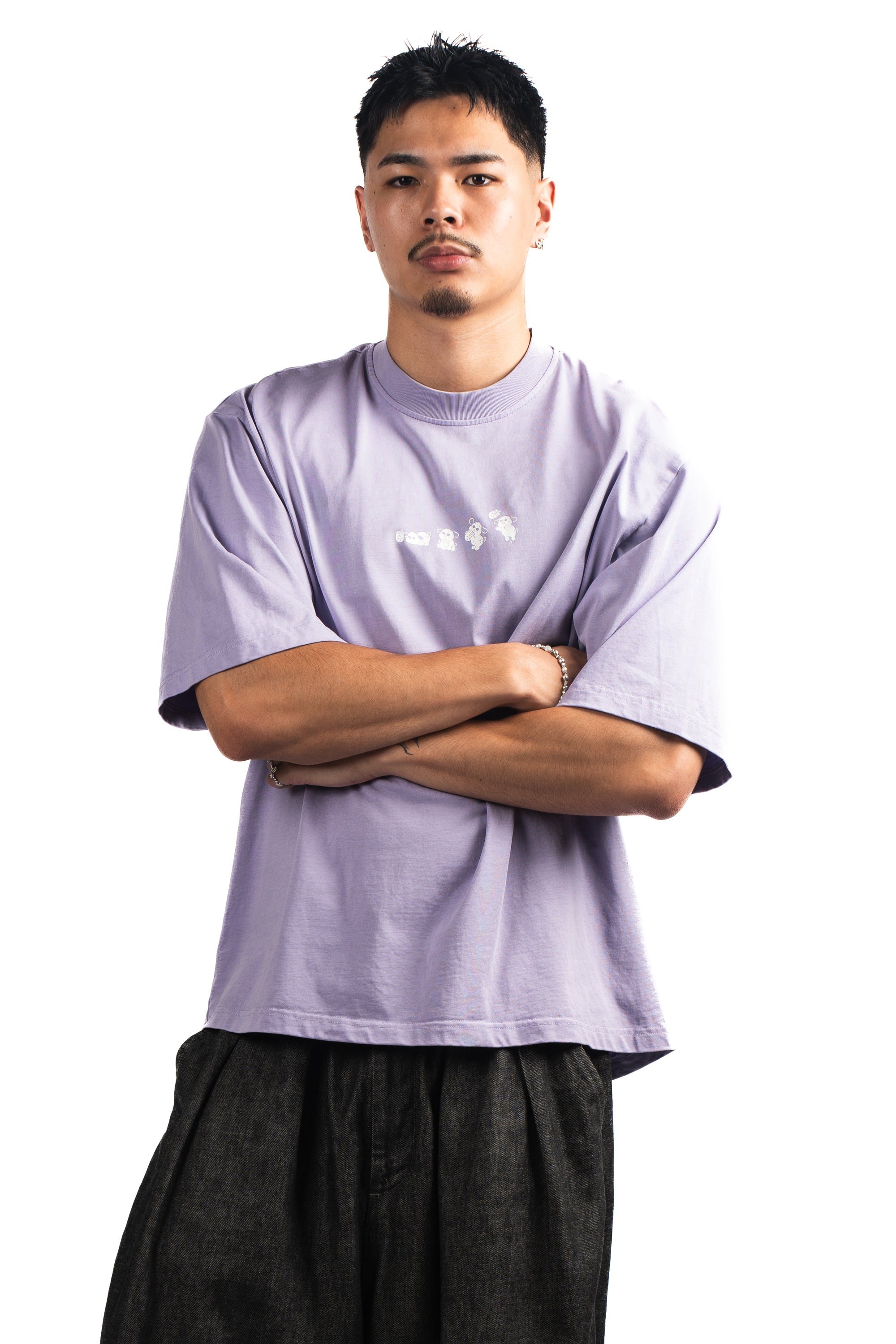 CABINET NOIR X BOBABOBA PURPLE OVERSIZED SHIRT 260GSM
