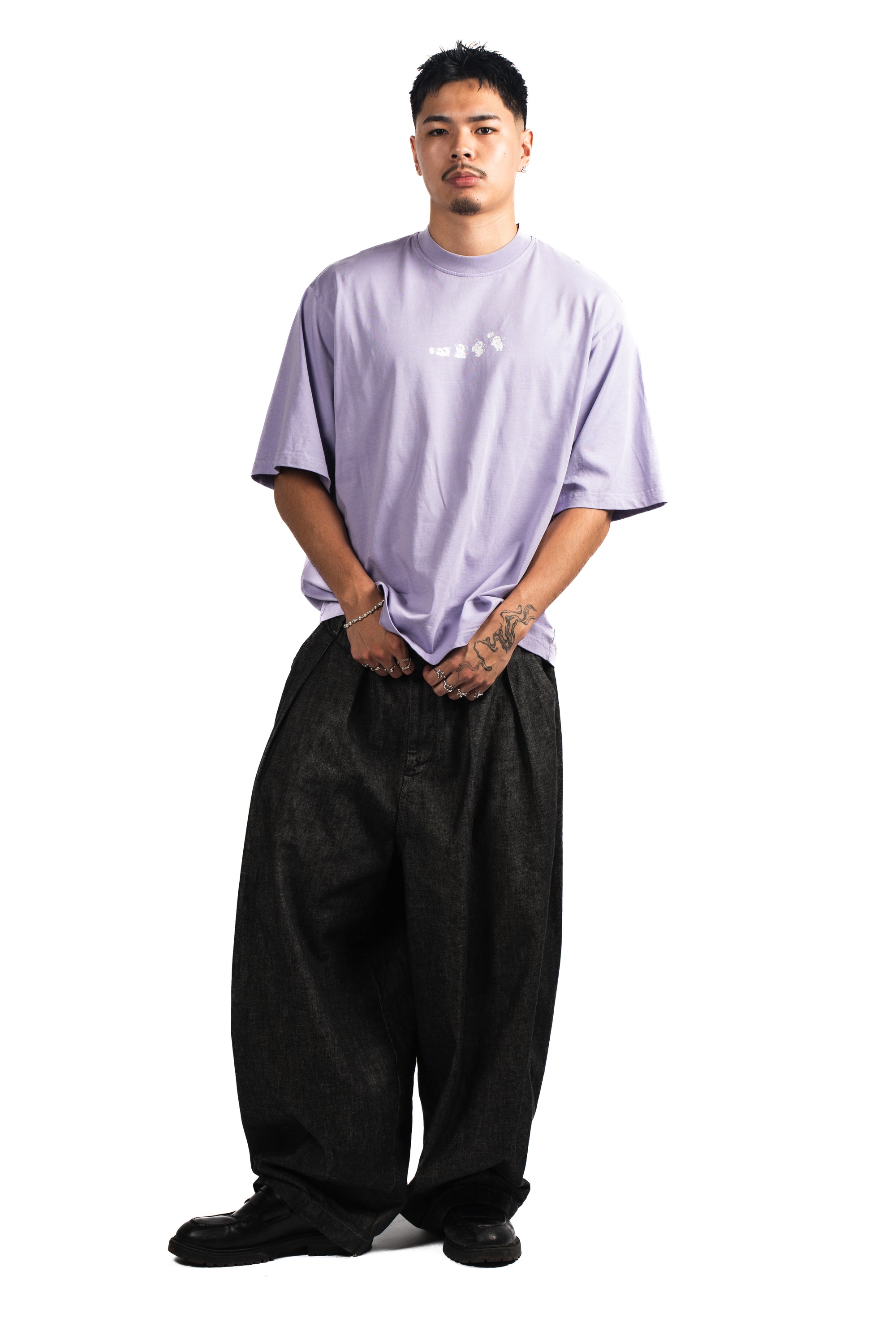 CABINET NOIR X BOBABOBA PURPLE OVERSIZED SHIRT 260GSM