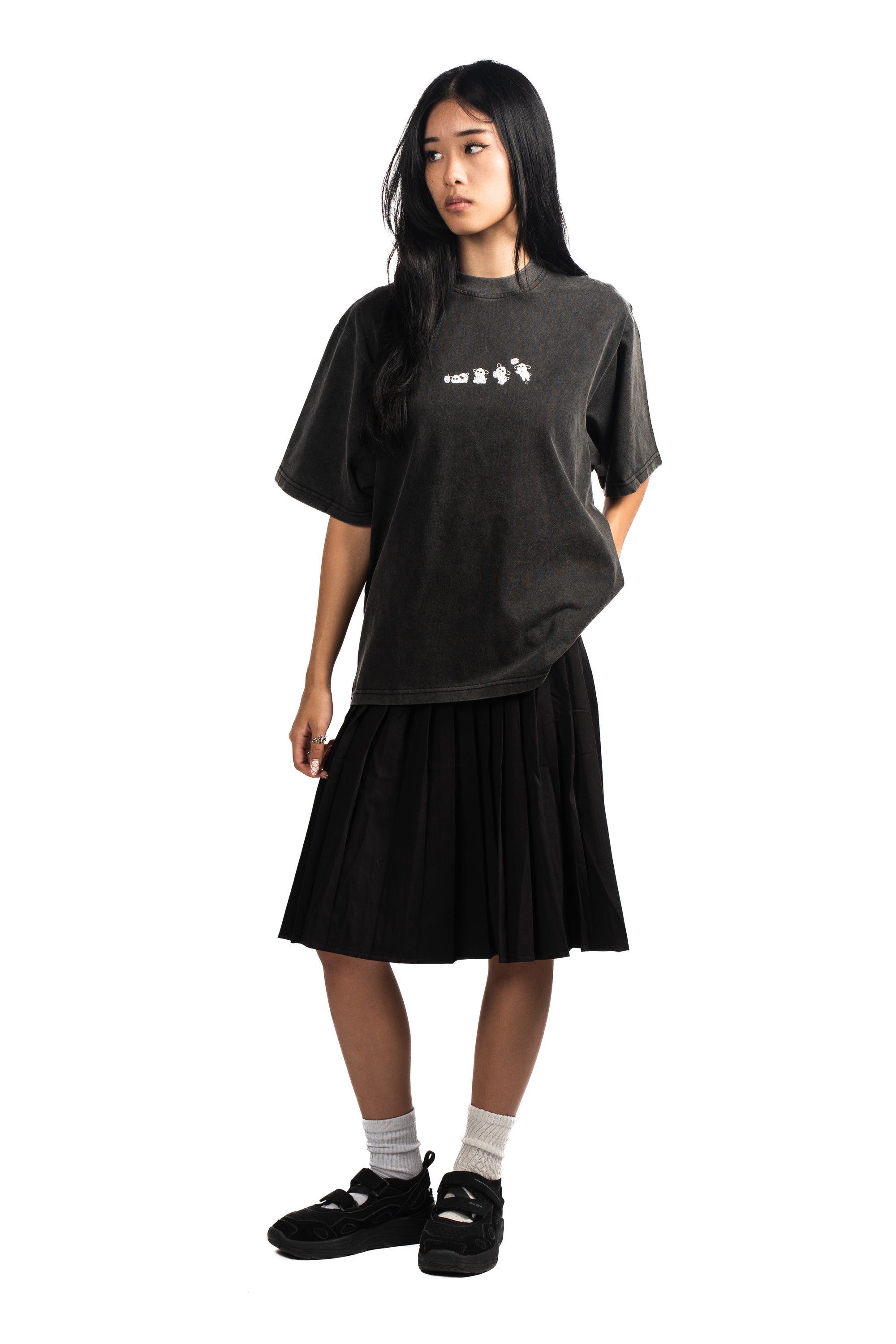 CABINET NOIR X BOBABOBA BLACK OVERSIZED SHIRT 260GSM